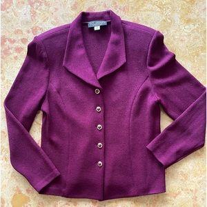 St. John Knit  Plum Jacket size 10